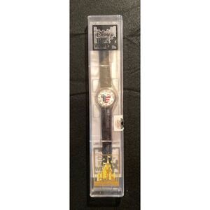 Disney Parks MICKEY MOUSE patriotic American flag Time Works wrist watch, vintag